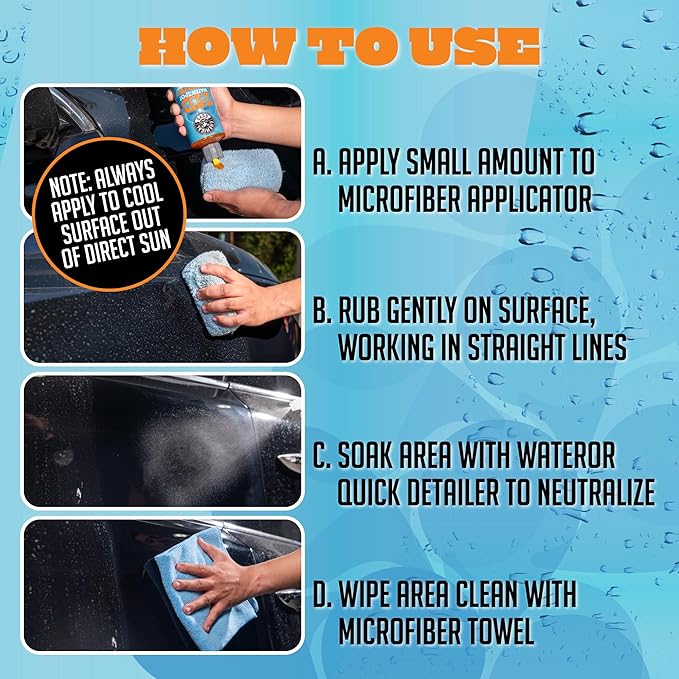 Chemical Guys Heavy Duty Water Spot Remover Gel for Paint, Glass, and Metal - Safely Removes Mineral Stains and Water Marks from Cars, Trucks, Motorcycles, RVs, and More - 16 oz