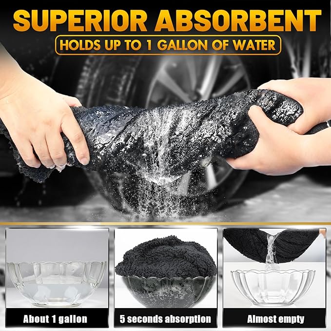 Microfiber Towels for Cars, 2 Pack 1200GSM Car Drying Towel(24″x 36″), Dual Sided Drying Towels Car Detailing, Ultra Absorbent Car Cleaning Towel, No Streak, No Scratch, No Water Spots