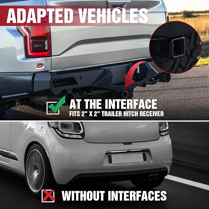 Trailer Hitch Winch Mount with 2" Receiver, Universal Heavy-Duty Winch Plate Bracket for ATV/UTV/SUV/Truck/Pickup, 17000 lbs Towing Capacity, Mounting Cradle, Black