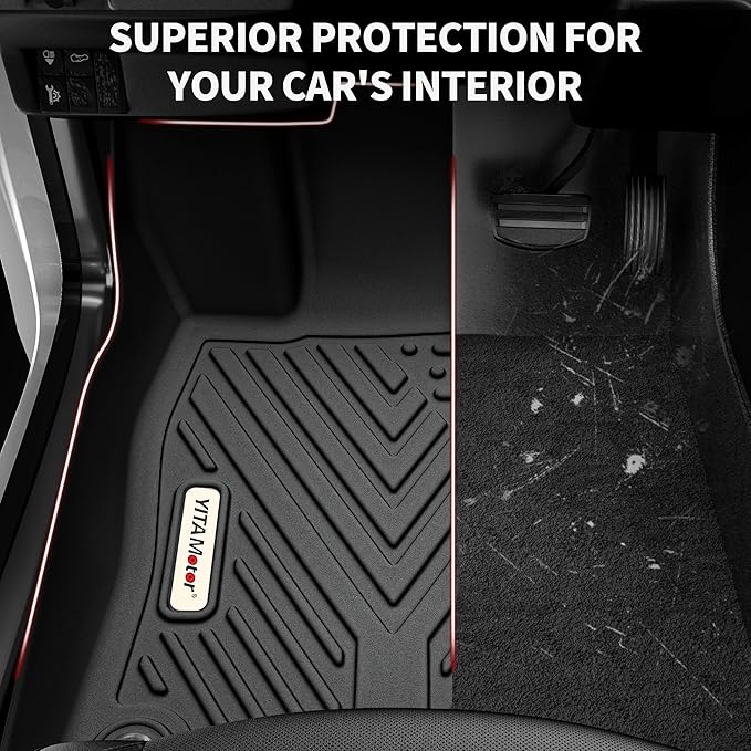 YITAMOTOR Floor Mats for Toyota Camry 2024-2018 FWD Only (Not Fit Hybrid or AWD), All Weather Custom Fit Floor Liner for Camry L/LE/SE/TRD/XLE/XSE Front & Rear 2 Row Car Mats, Black