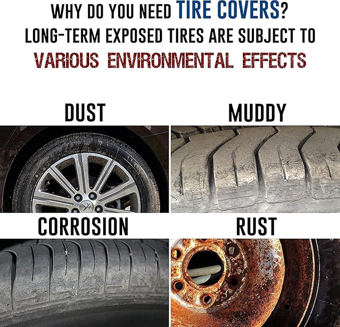 Custom Spare Tire Cover Add Your Own Personalized Text Image Weatherproof Universal Wheel Tire Protector. Fits Tires On Trucks, Trailers, RVs, SUVs and All Other Vehicles(16'')