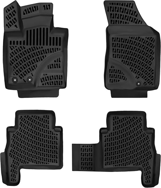 Kia Sorento 2011-2013 Floor Mats 3D Custom Fit Compatible with Kia Rubber Car Mats Laser Measured Floor Liners All Weather Heavy Duty Waterproof Odorless Non-Slip TPE (Front & Rear, Black)