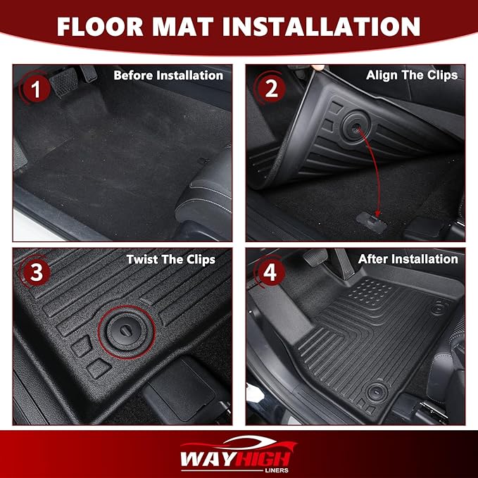 Wayhigh-All Weather Floor Mats & Cargo Liner Set for 2025 2026 Equinox（Not EV）& GMC Terrain 2025 2026, Custom Fit TPE Heavy Duty Car Mats for Equinox Accessories