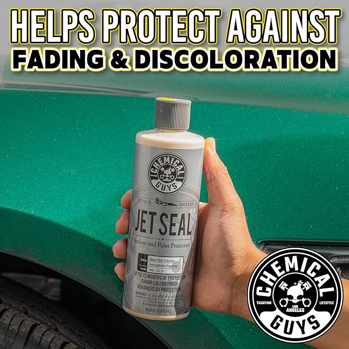 Chemical Guys JetSeal Anti-Corrosion Sealant & Paint Protectant - Advanced Paint Sealant for Cars, Trucks, Motorcycles, SUVs & RVs, Provides Durable Protection & High Gloss Finish, 16 oz
