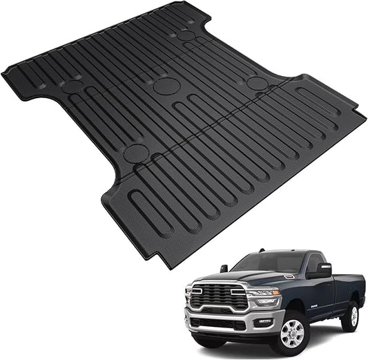 Bed Mat for Dodge Ram 1500 2002-2018 & Ram 2500/3500 2002-2026 & Ram 1500 Classic 2019-2024 (Not for Optional Rambox), All Weather Truck Bed Liner 6.4FT 76.8'' TPE Cargo Mat