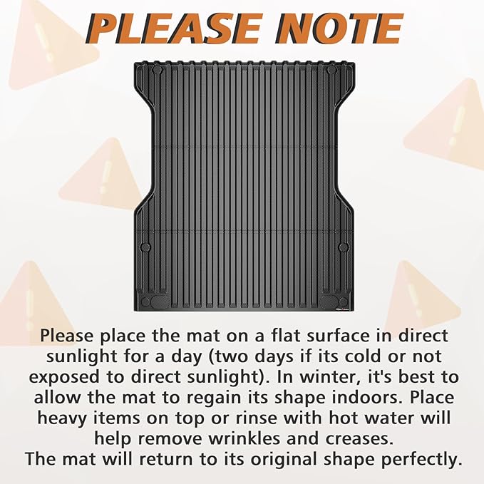 TripleAliners Truck Bed Mat Compatible with 2024 2025 2026 Toyota Tacoma Accessories 5FT Vehicle Perfectly Flush All Weather Protection TPE Heavy Duty Pickup Car Bed Cargo Mat