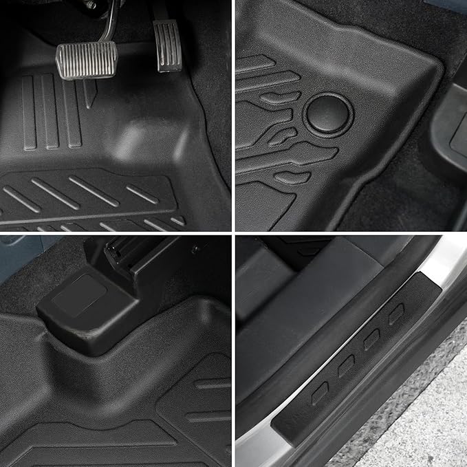 Floor Mats for 2022-2026 Ford Maverick (Only Hybrid Models), TPE All Weather Protection Interior Car Floor Liners Door Sill Guards for 2025 Maverick Hybrid Accessories