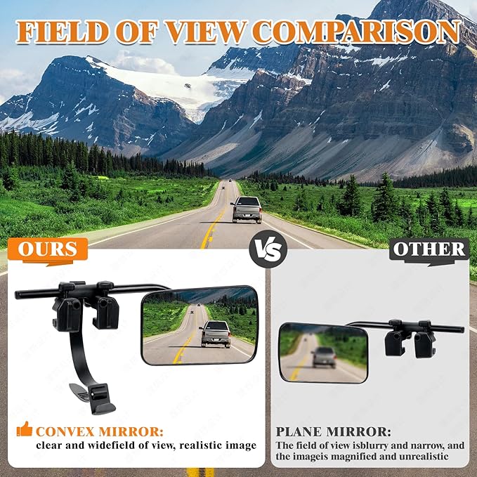 Clamp On Universal Mirror Extenders - Towing Mirror For Truck Vehicle Car Trailer Accessories, Type 3