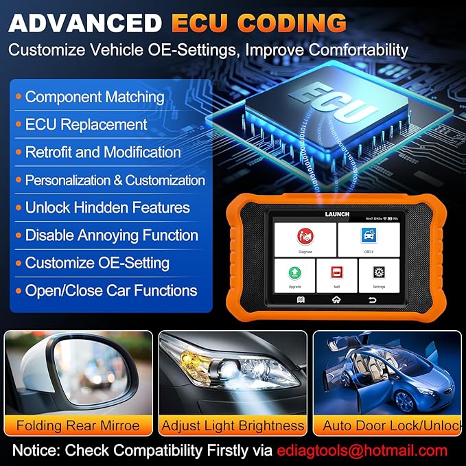 2025 LAUNCH Creader Elite V2.0 fit for Toyota Lexus Bi-Directional Scan Tool, Full System OBD2 Scanner, All Reset Service Code Reader, AUTOVIN, ECU Coding, Battery Registration, Lifetime Free Update