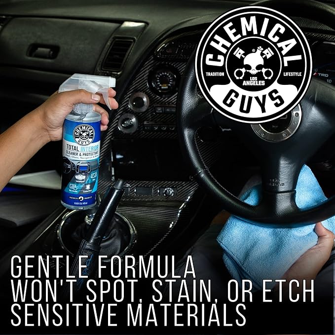 Chemical Guys Total Interior Cleaner & Protectant - Cleans and Protects Leather, Vinyl, Plastic, Rubber, and Glass with a Streak-Free Finish for Cars, Trucks, SUVs, RVs, and More - 16 oz