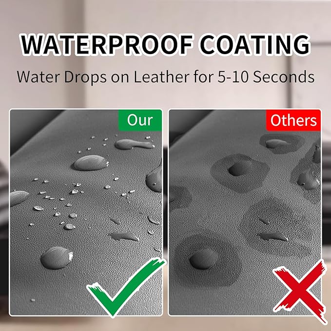 Leather Recoloring Balm,8.5oz Leather Color Restorer,Dark Gray Leather Repair kit for Furniture and Car Interior,Leather Couch Scratch Repair,Leather Dye Paint for Faded,Cracked and Damaged Leather