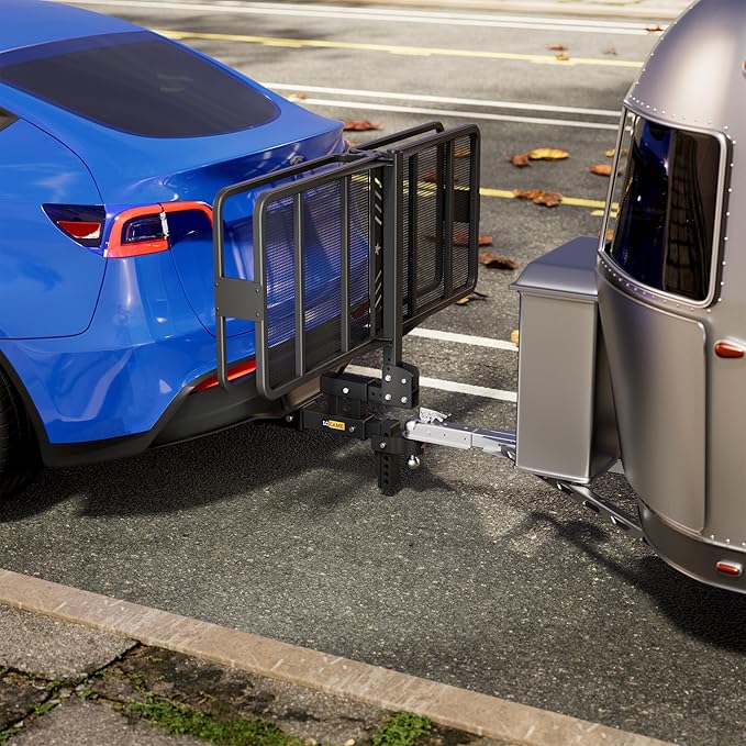 LOCAME Class 3 Trailer Hitch Compatible with Tesla Model Y 2020-2024, 2 Inch Rear Towing Hitches Receiver Powder Coated Black