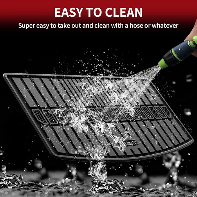 LASFIT Trunk Mat for Jeep Grand Cherokee L 2021-2025 6 Seaters and 7 Seaters All Weather TPE Custom Fit Cargo Mat Trunk Liner Cargo Liner, Black