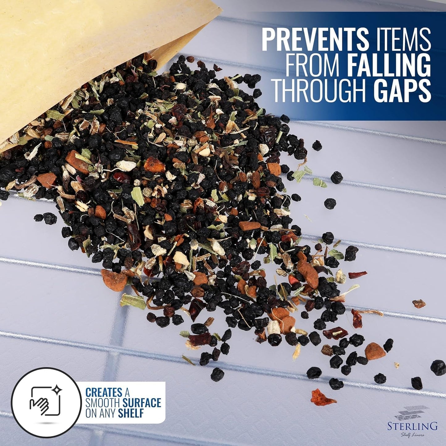 Shelf Liners for Wire Shelf System: Set of 5 in Clear: 12 x 22 inch: Plastic Wire Shelving Shelf Mats