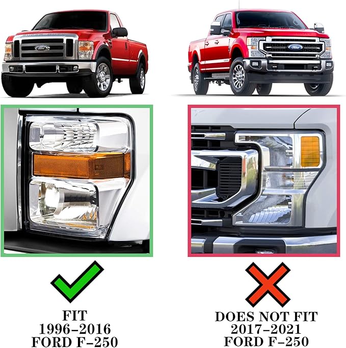 COMNOVA OE Style 6 Inch Side Running Boards Nerf Bars Side Steps Side Bars Fit 1999-2016 Ford F250 F350 Super Duty Extended Cab Pickup 3/4 Size Rear Doors.