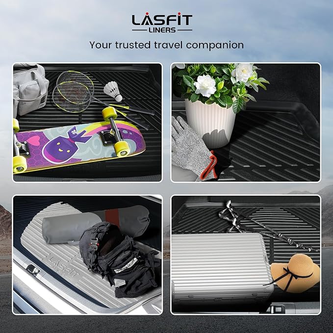 LASFIT Cargo Mat for Jeep Renegade 2015-2023 Upper Position, All Weather TPE Custom Fit Trunk Mat Cargo Liner Trunk Liner, Black