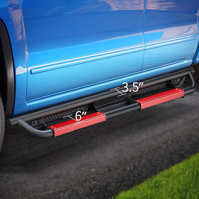 Running Boards Compatible with 2019-2025 Dodge Ram 1500 Crew Cab (Not fit 1500 Classic), Paintable Side Steps Rail, Drop Nerf Bars Carbon Steel