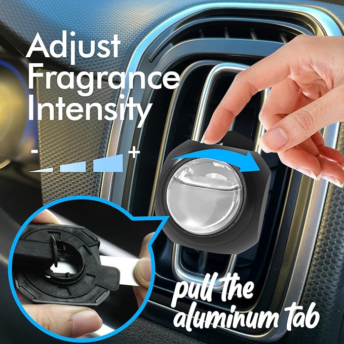 Car Air Freshener Vent Clips, 8 Pack, Provides Long-Lasting Scent, Up to 240 Days (Linen)