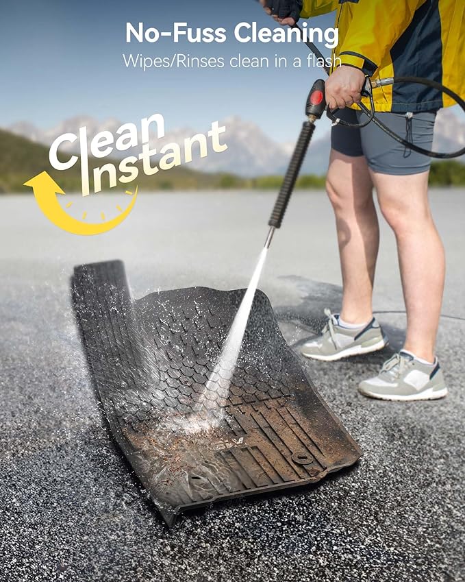 3W Floor Mats for Toyota Tacoma 2024 2025 2026 Double Cab(Not Fit Hybrid & XtraCab), TPE All Weather Custom Fit Floor Liner for Tacoma TRD/SR/SR5/limited Car Liners(Automatic Transmission)