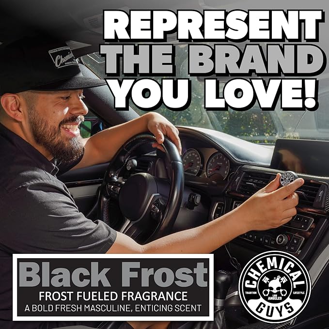 Chemical Guys Black Frost Vent Clip Air Freshener, (Great for Cars, Trucks, SUVs, RVs, Home, Office, Dorm Room & More) 5-Pack - AIR40105