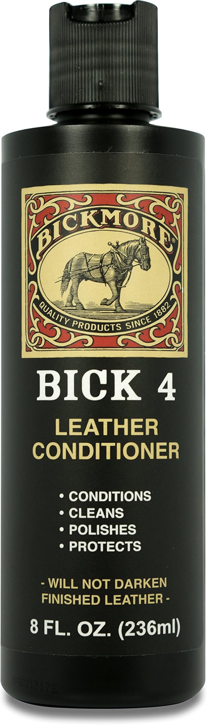 Bick 4 Leather Conditioner and Leather Cleaner 8 oz - Will Not Darken Leather - Safe For All Colors of Leather Apparel, Furniture, Jackets, Shoes, Auto Interiors, Bags & All Other Leather Accessories
