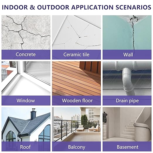 Waterproof Sealant 35oz Clear, BingoPaint Transparent Waterproof Coating Clear Sealant Water-Based Invisible Agent Roofs, Walls, Garden, Terraces Indoor & Outdoor