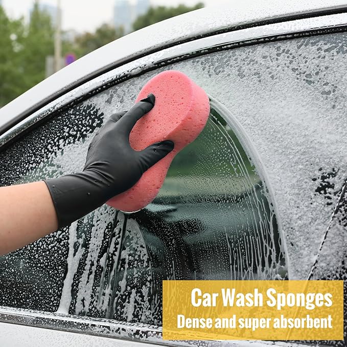 6PCS Car Detailing Brush Set, Ultra Soft Boars Hair Detail Brushes, Automotive Cleaning Brush Kit for Wheels, Air Vent, Leather Seats, Vehicles Auto Exterior Interior Detailing Brushes Tool