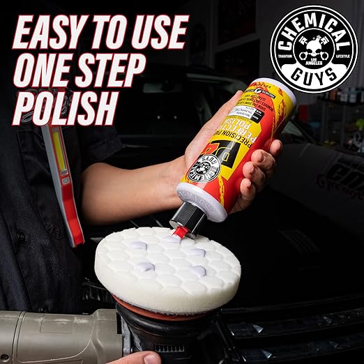 Chemical Guys P4 Precision Paint Perfection Polish - Scratch & Swirl Remover for Cars, Trucks, SUVs & Motorcycles, Fixes Paint Imperfections & Towel Marks, Restores Gloss & Clarity, 16 oz