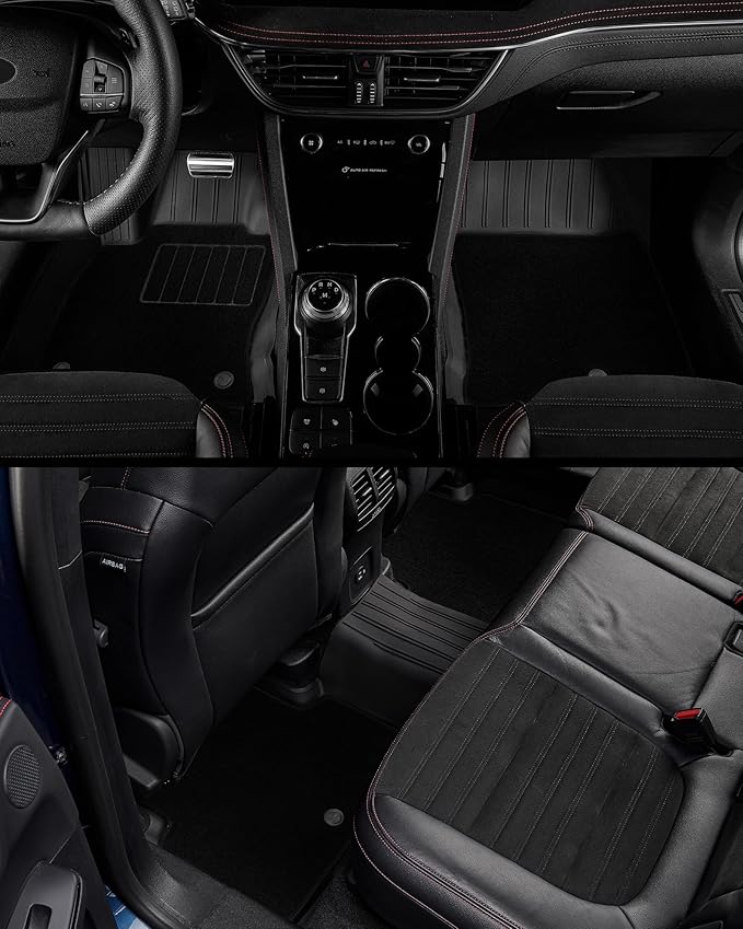 3W Floor Mats & Carpets Custom Fit Toyota Tacoma 2016-2023 (Only for Double Cab and Automatic), TPE Floor Liner Thickened Carpet with Safety Locks and Driver Heel Pad for Tacoma Cars Accessory