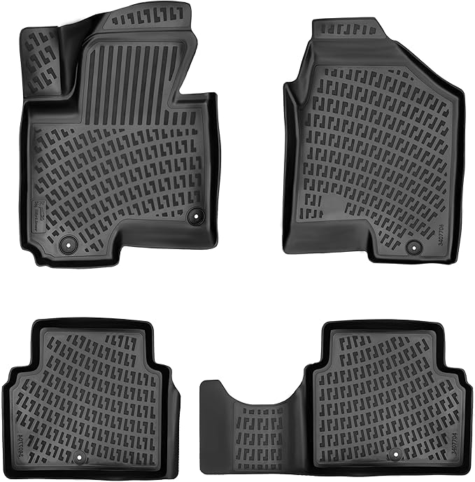 Hyundai Tucson 2013-2015 & Kia Sportage 2014-2016 Custom Fit Floor Mats Rubber 3D Car Mats Laser Measured Floor Liners All Weather Heavy Duty Waterproof TPE (Front & Rear)