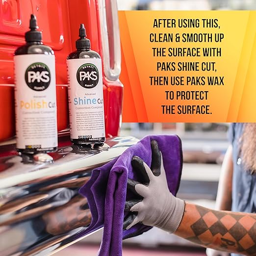 Paks Polish Cut Car Compound, Advance Cutting Compound and Rubbing Compound for Cars, 16-oz Car Polish Compound, Buffing Compound and Car Swirl Remover for Car Paint Correction Kit