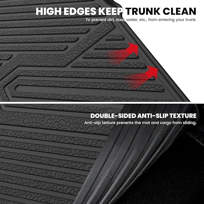 LASFIT Cargo Mat for Jeep Grand Cherokee 2011-2021 All Weather TPE Custom Fit Rear backrest Mat Trunk Seatback Cargo Liner, Black