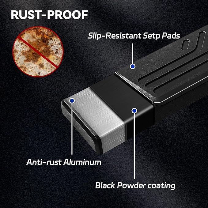 6.5" Running Boards Compatible with Dodge Ram 1500 2019-2025 Quad Cab (Only Fit New Body Style),Side Steps for Truck,Aluminum Alloy Nerf Bars