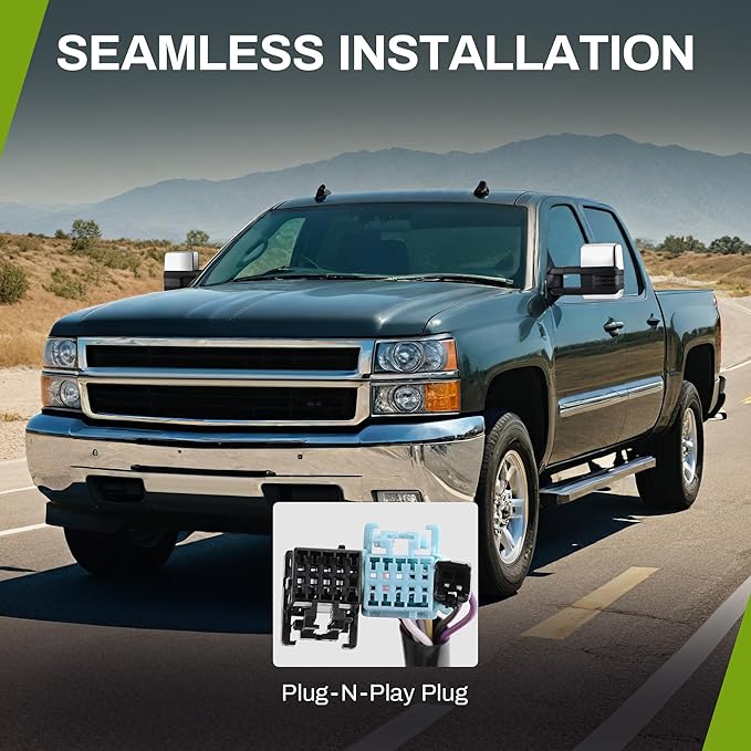 AUTOSAVER88 Towing Mirrors Compatible with 2003-2006 Silverado 1500 2500 3500 Tahoe Suburban Avalanche GMC Sierra Yukon Cadillac Escalade Power Heated LED Turn Signal Manual Telescoping Folding Chrome