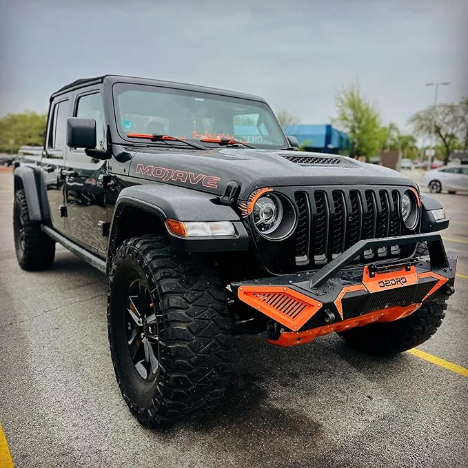 Clix Wipers - Jeep Wrangler & Gladiator (16"/16") Orange Windshield Wiper Blades (All Wrangler & Gladiator Models), All-Weather Replacement Wipers-Set of 2, Includes Quick Connect Clips (1997-2025)