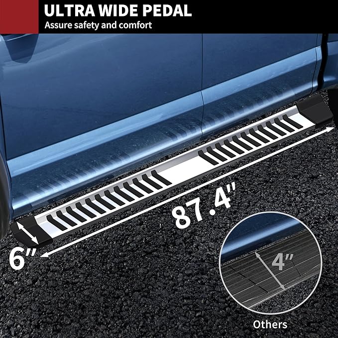 YITAMOTOR Running Boards Compatible with 2019-2025 Dodge Ram 1500 Crew Cab New Body Style Nerf Bars Side Step (Exclude 1500 Classic)