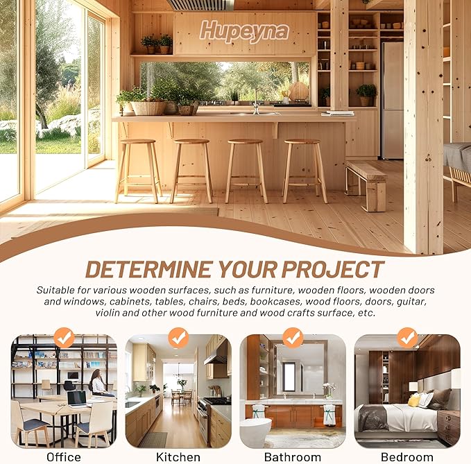 Wood Repair Kit, Wood Furniture Repair Kit, Wood Filler, Wood Putty and Beeswax- Repair Stains, Scratch, Cracks, Hole, Discoloration for Wooden Door, Table, Cabinet, Bed, Floor (Natural Wood Series)