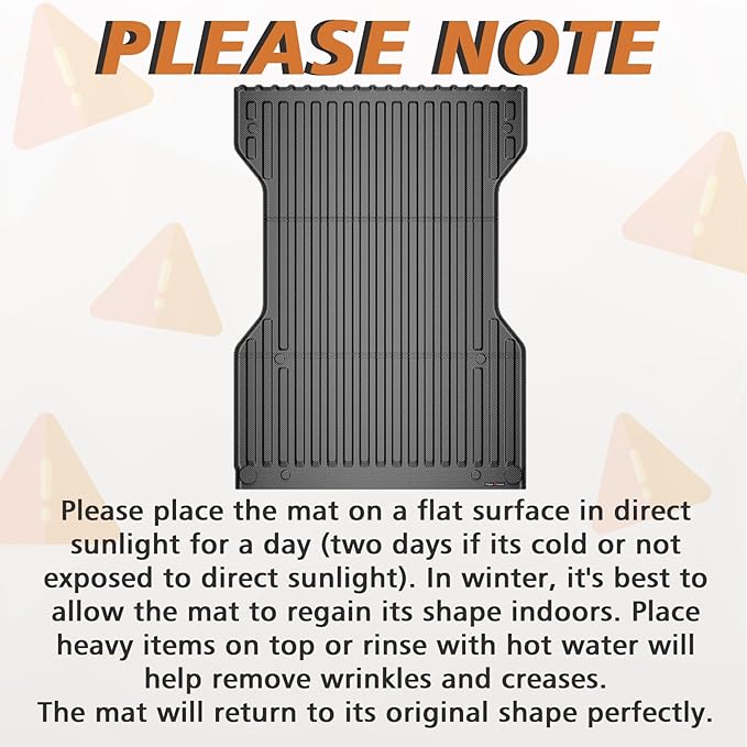 TripleAliners Truck Bed Mat Compatible with 2005-2023 Toyota Tacoma Accessories 6FT Vehicle Perfectly Flush All Weather Protection TPE Heavy Duty Pickup Car Bed Cargo Mat