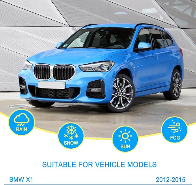 CJPPPZIW® Windshield Wipers-24"+19"+12" Replacement for 2012 2013 2014 2015 BMW X1 Premium All-Season Front and Rear Wiper Blades,Original Factory Quality(Pack of 3)