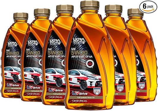 ULTRA 1PLUS SAE 5W-20 Full Synthetic Motor Oil API SP ILSAC GF-6A - 5W20 motor oil, 6 Quarts