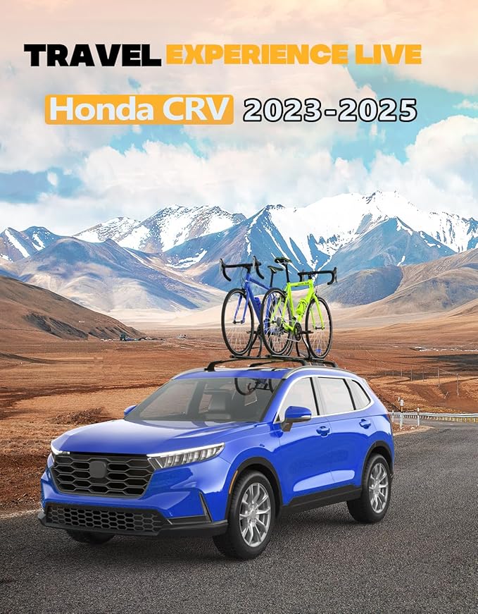 Tuyoung All Aluminum Roof Rack Cross Bars Fit for 2023-2026 Honda CRV CR-V & CRV Sport Hybrid, 260lbs Lockable Heavy Duty Crossbar Roof Rail Rooftop Skiboard Canoe Kayak Bike Cargo Luggage