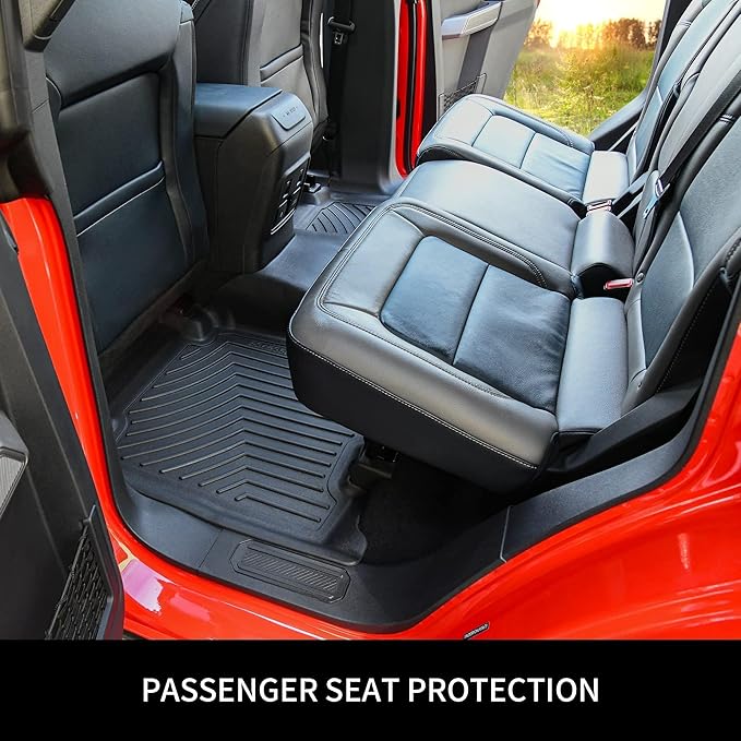 OEDRO Floor Mats Compatible with 2025-2022 Ford Maverick (Gasoline Models Only), All Weather Car Floor Pretoctor TPE Guard Floor Liner 1st & 2nd Row Black