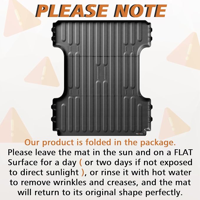 TripleAliners Truck Bed Mat Compatible with 2019-2024 2025 2026 Ram 1500 Accessories 6'4" Vehicle Perfectly Flush All Weather Protection TPE Heavy Duty Pickup Car Bed Cargo Mat