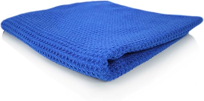 Chemical Guys Waffle Weave Towel for Home & Auto Glass, Windows, Mirrors & More, Blue (24 x 16 inches).