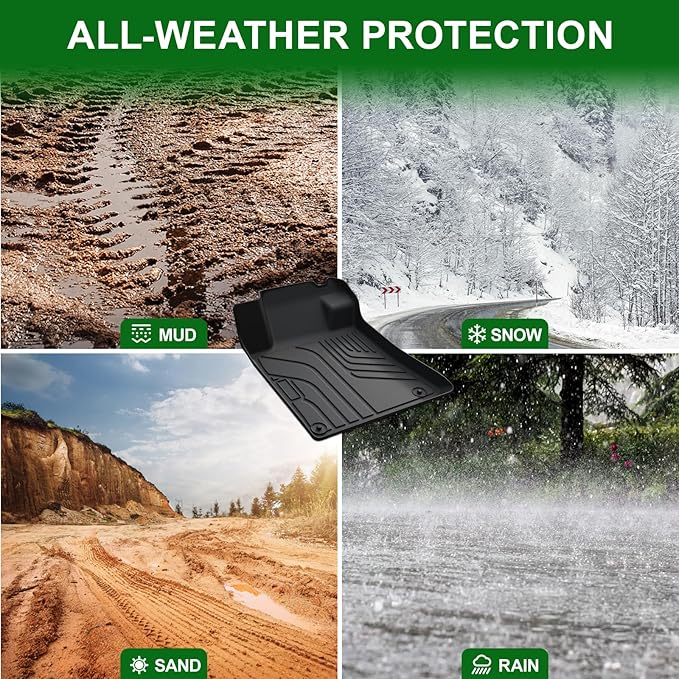 Floor Mats for 2019-2025 2026 Nissan Altima, TPE All Weather Front Rear 2 Row Interior Car Floor Liners Door Sill Guards for Altima SV SR Accessories