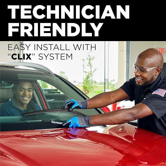 ClixWipers 14" 6-Pack: High Performance Premium Automotive Replacement Windshield Wiper Blades for Fleets & Business, Bulk Pack for All-Weather & Winter, Fits J-Hook, Pinch Tab & Top Button