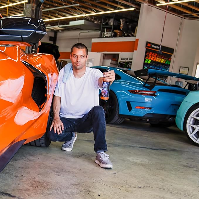 Ceramic Coating For Cars and Motorcycles Spray (8oz) - SiO2 Ceramic Wax & UV Protective Shield Detailing - Auto Wax Hydrophobic Detail Spray - Incl. 2 Microfiber Towels