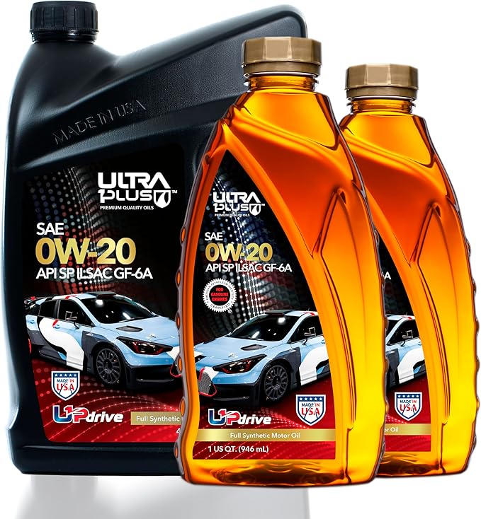 ULTRA 1PLUS SAE 0W-20 Full Synthetic Oil API SP ILSAC GF-6A - 0W20 Motor Oil, 6 Quarts