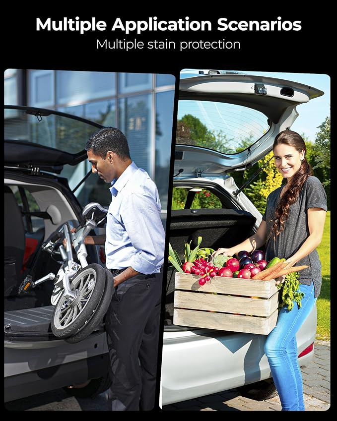 3W Cargo Liner Fit for 2024 2025 Chevrolet Chevy Equinox EV (Non Fuel), TPE All Weather Custom Fit for Chevrolet Equinox EV (Non Fuel) Accessories Cargo mat,Black