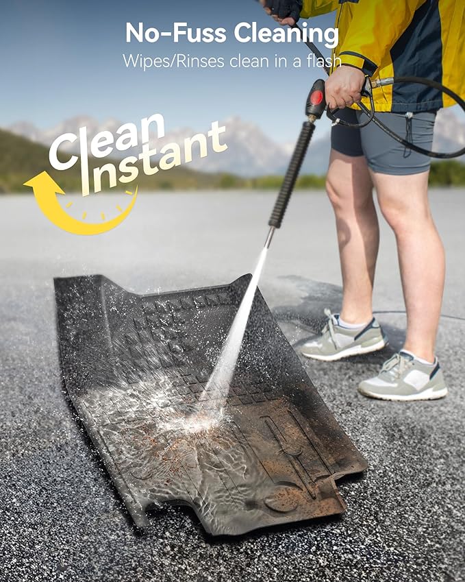 3W Floor Mats & Cargo Liner Fit for 2024 2025 Chevrolet Chevy Equinox EV (Non Fuel), TPE All Weather Custom Fit for Chevrolet Equinox EV (Non Fuel) Accessories Full Set Car mats,Black